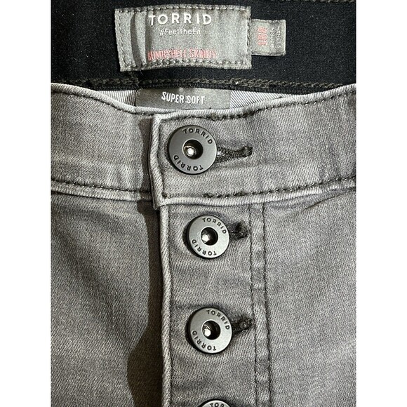 Torrid Skinny Jeans Gray Size 16 Preowned Cotton Bombshell Skinny Super Soft - Picture 3 of 7